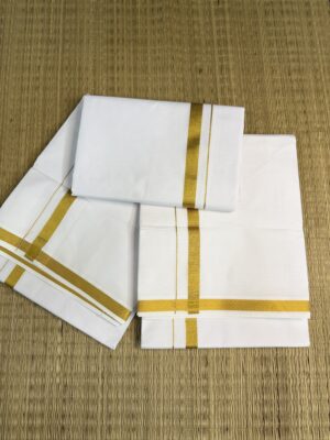 JASZI vedic - 1/2" Golden Zari Dhoti