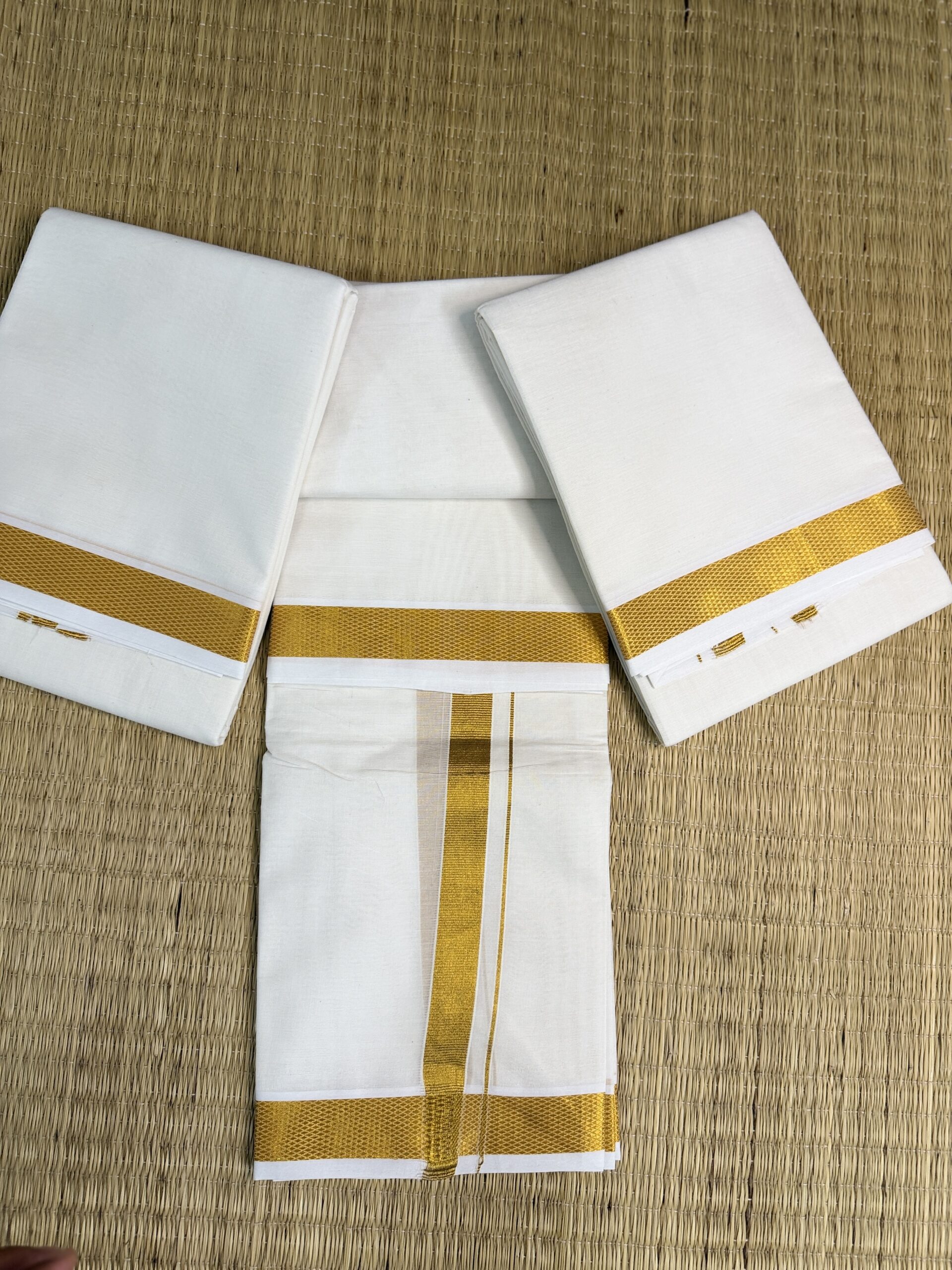 JASZI Legacy - 1" Golden Zari Dhoti