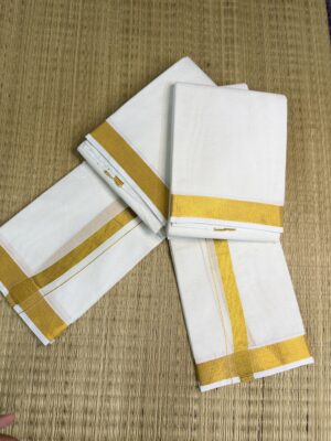 JASZI Legacy -1 1/4" Golden Zari Dhoti