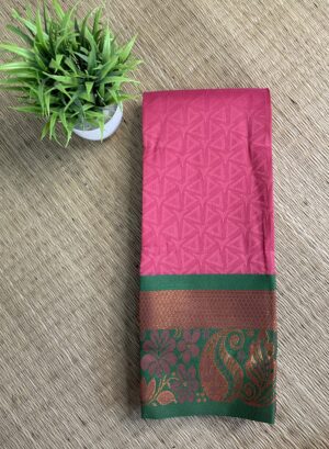 JASZI Royale  -  Elegant Embossed Art Silk with Center Design