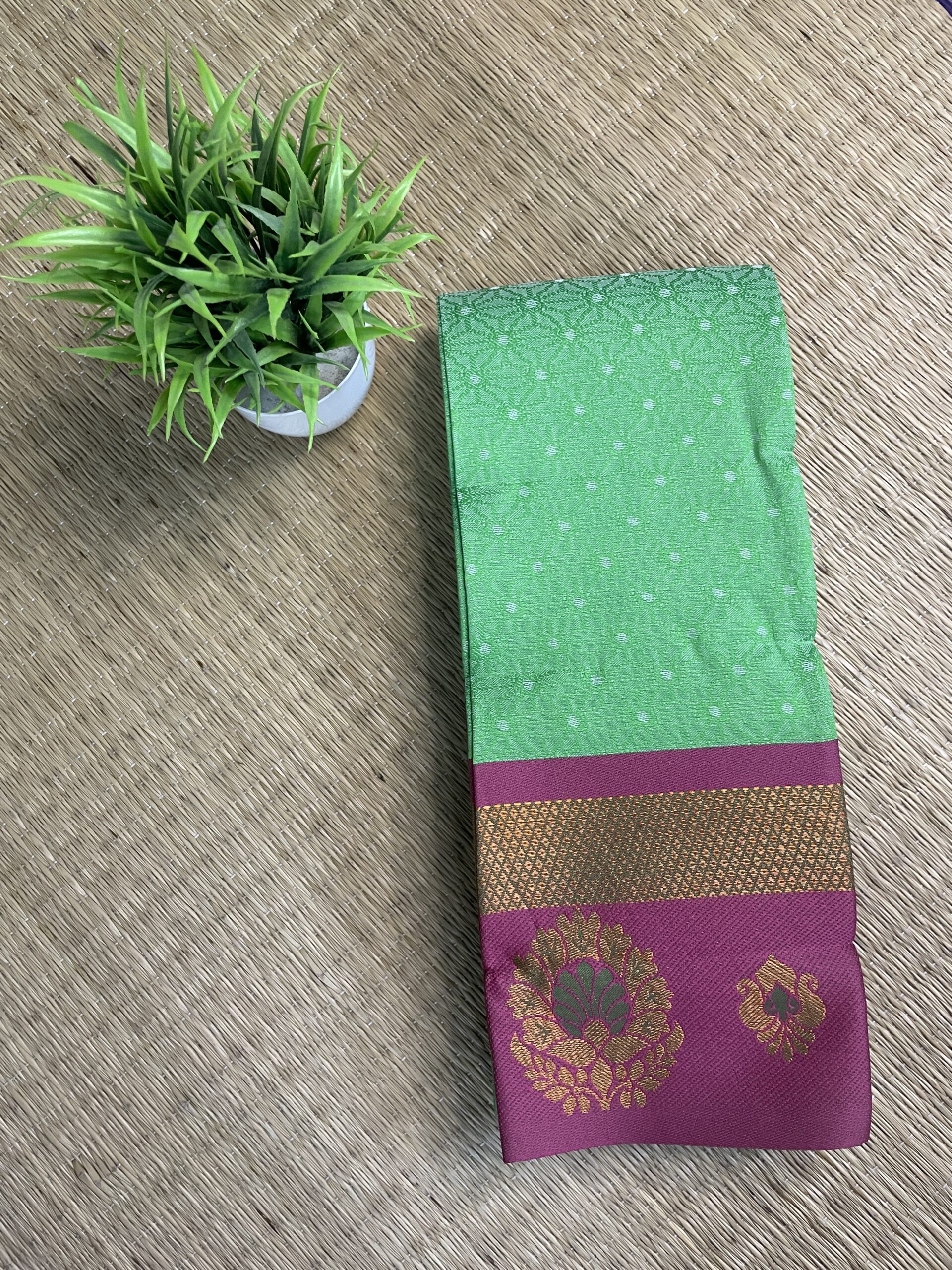 JASZI Royale - Elegant Embossed Art Silk with Center Design