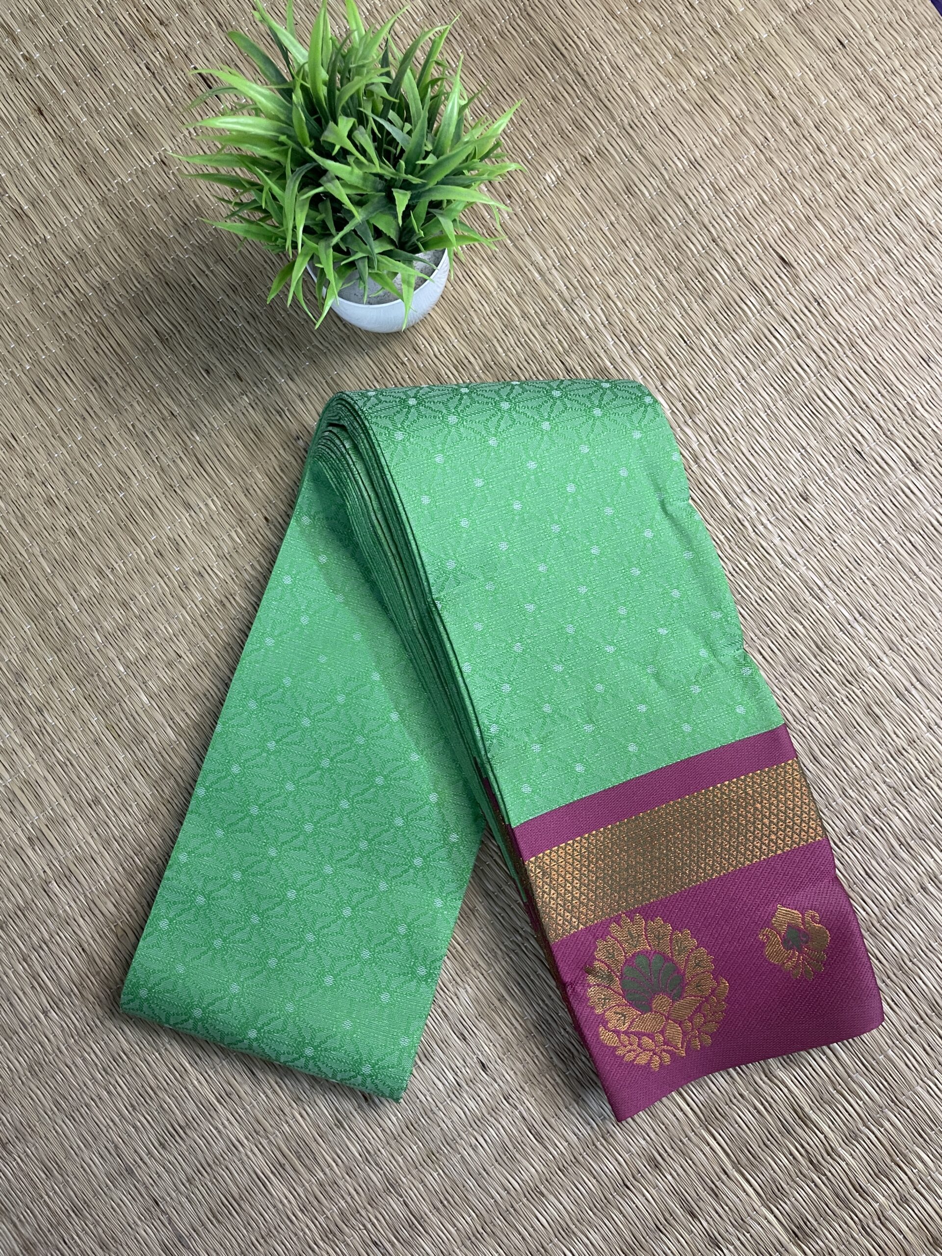 JASZI Royale - Elegant Embossed Art Silk with Center Design - Image 2