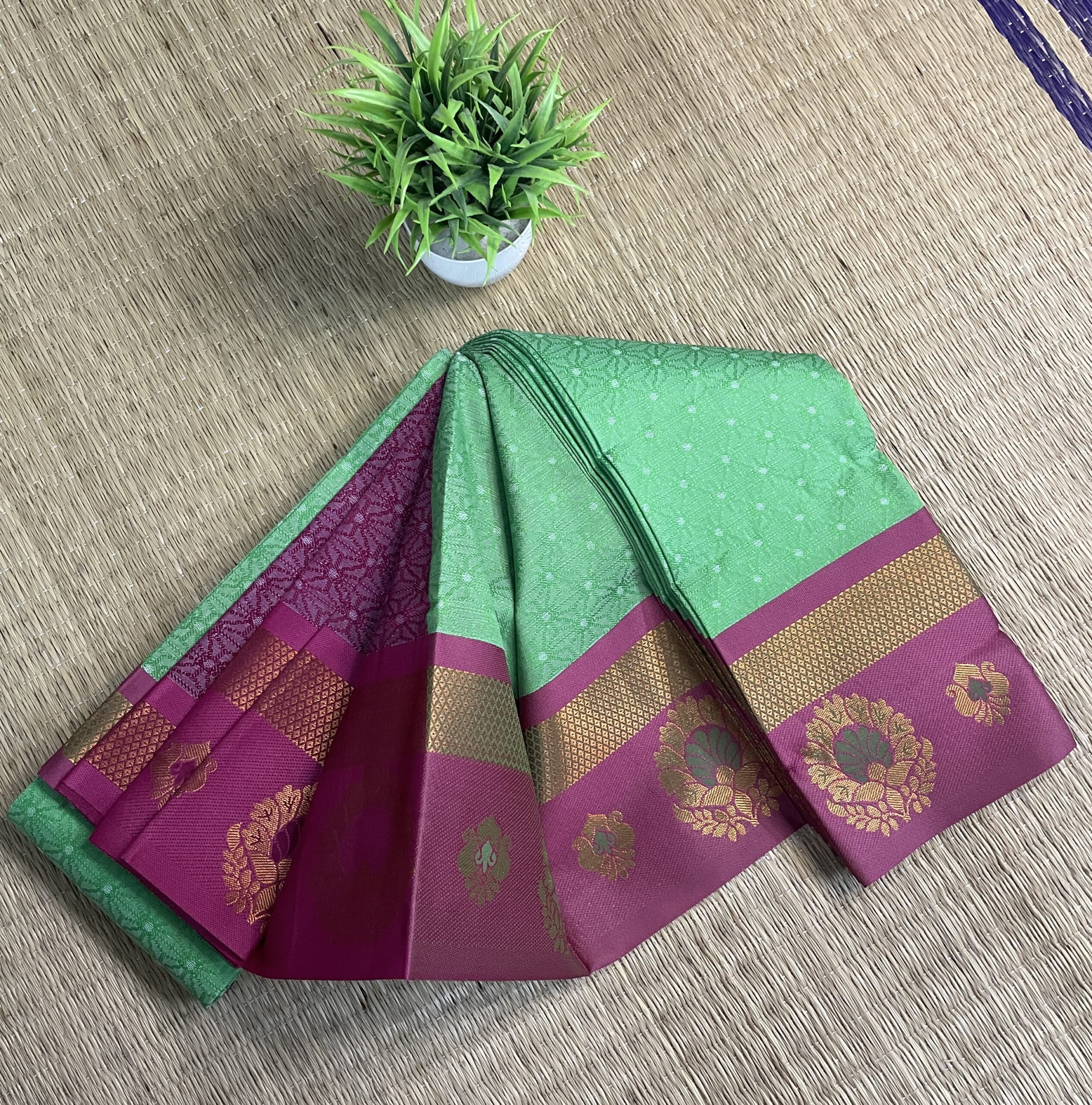 JASZI Royale - Elegant Embossed Art Silk with Center Design - Image 3