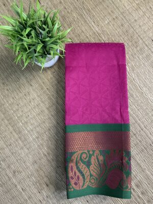 JASZI Royale  -  Elegant Embossed Art Silk with Center Design