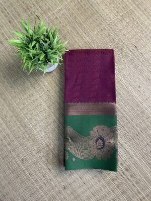 JASZI Royale  -  Elegant Embossed Art Silk with Center Design