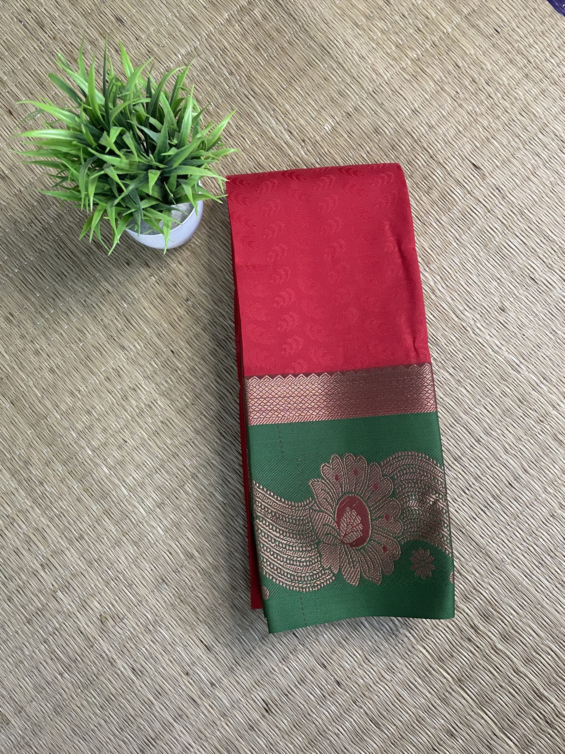 JASZI Royale - Elegant Embossed Art Silk with Center Design